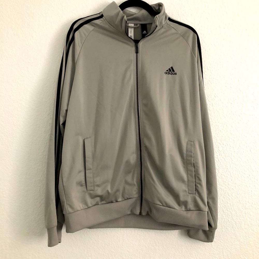 Adidas | men’s gray zip up lightweight jacket